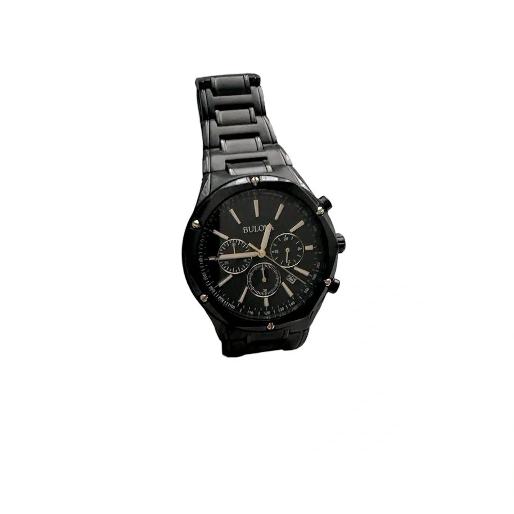 Bulova Black IP Stainless Steel Chronograph Watch for Men